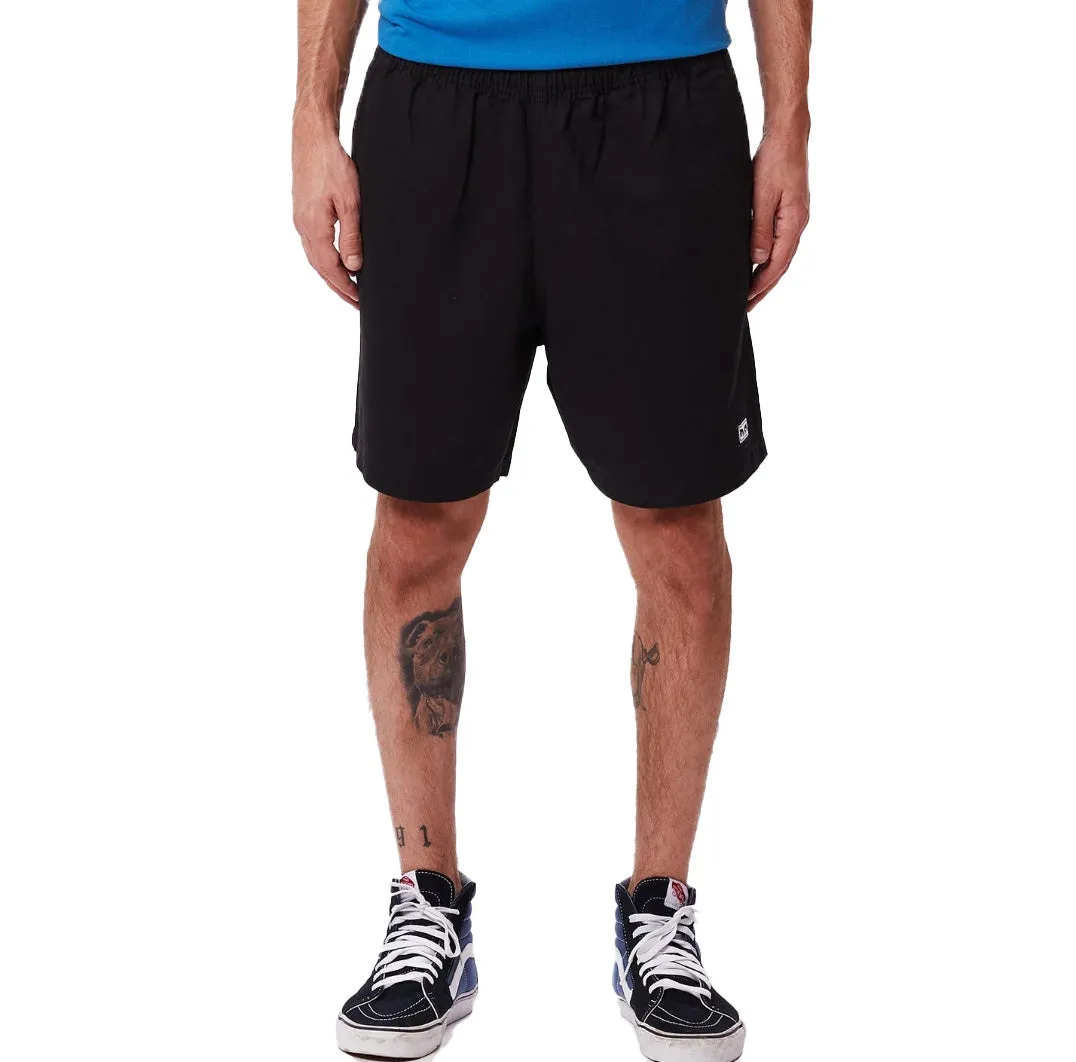 Easy relaxed twill short black