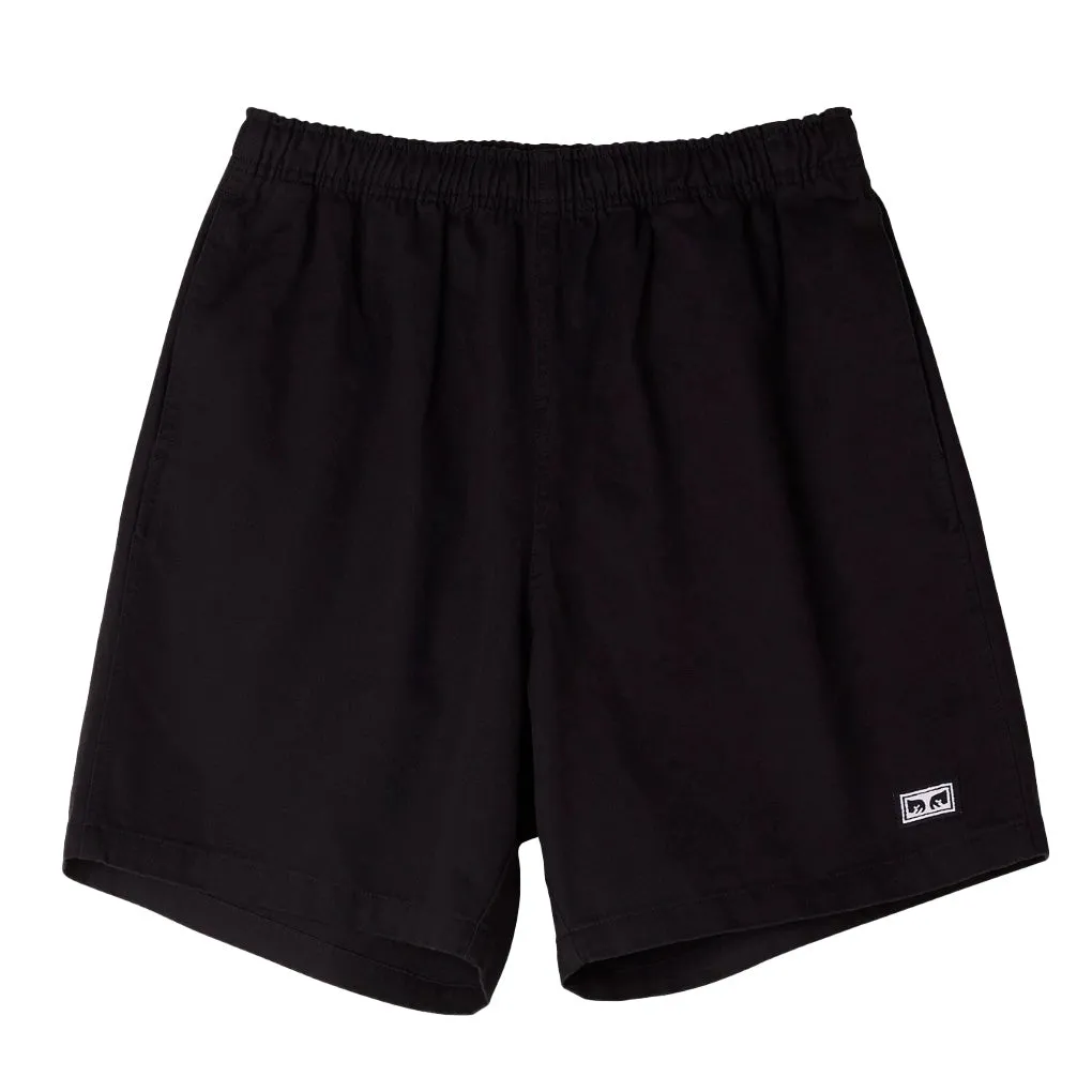 Easy relaxed twill short black