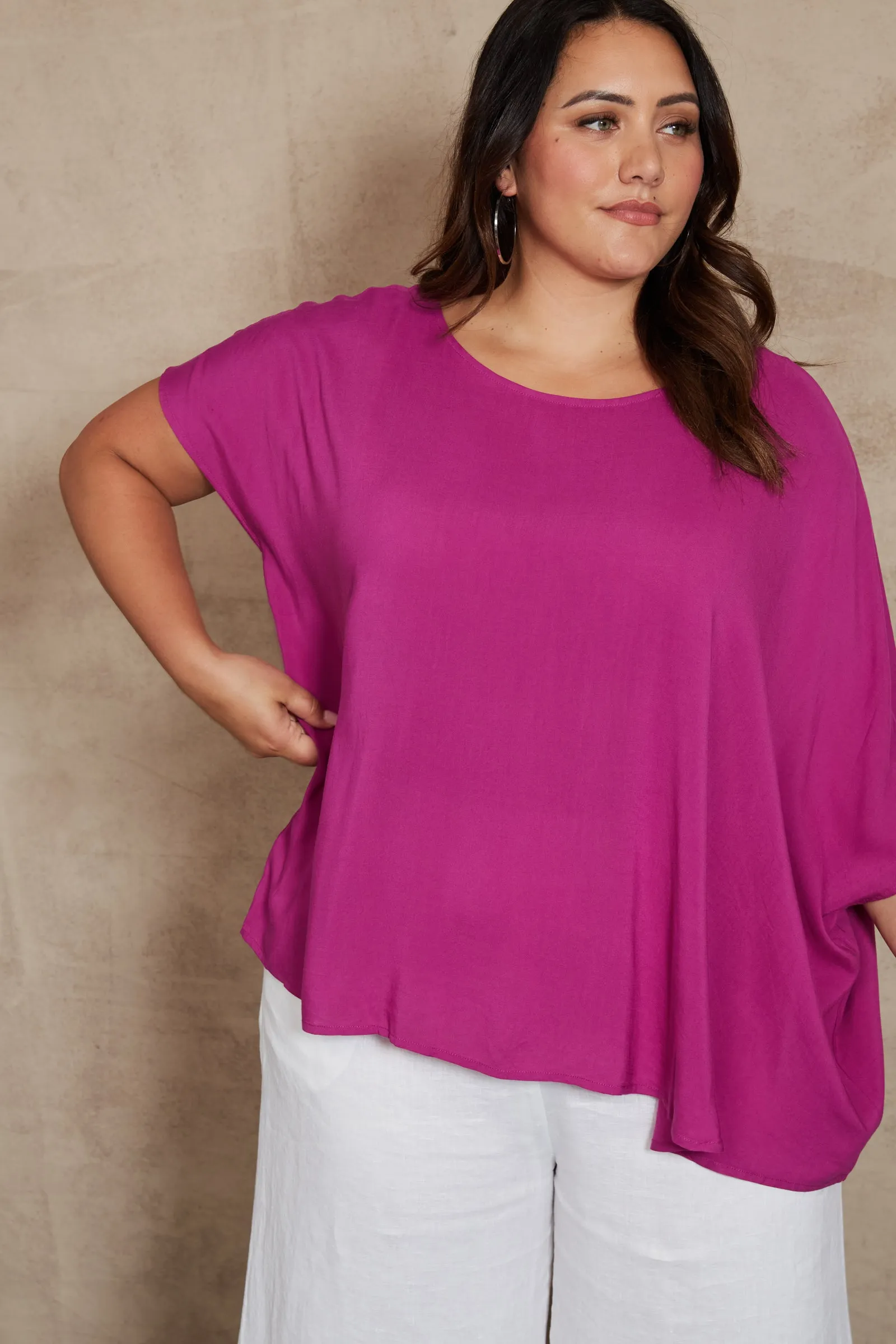 Eb & Ive Alma Relaxed Top - Orchid