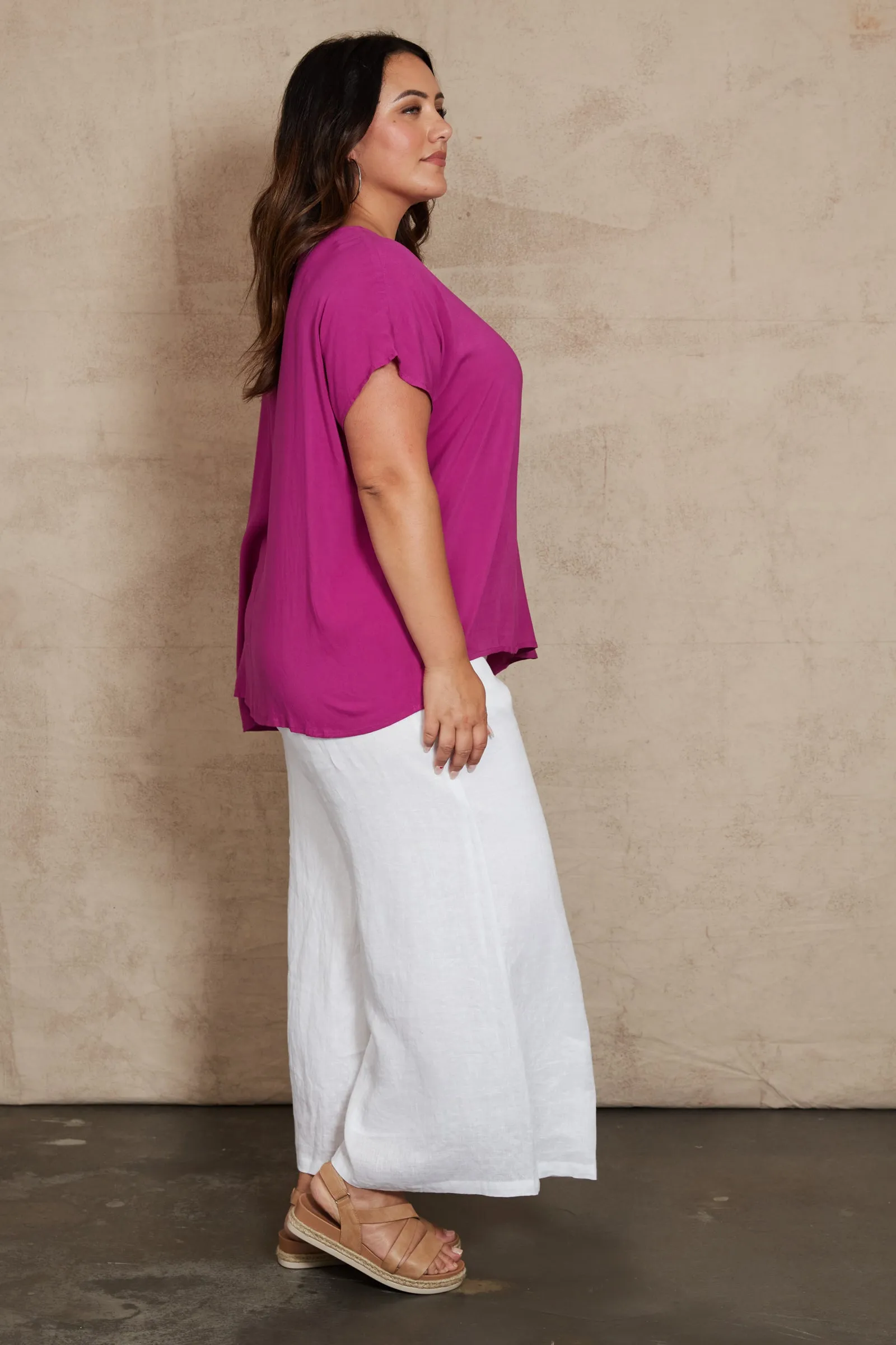 Eb & Ive Alma Relaxed Top - Orchid