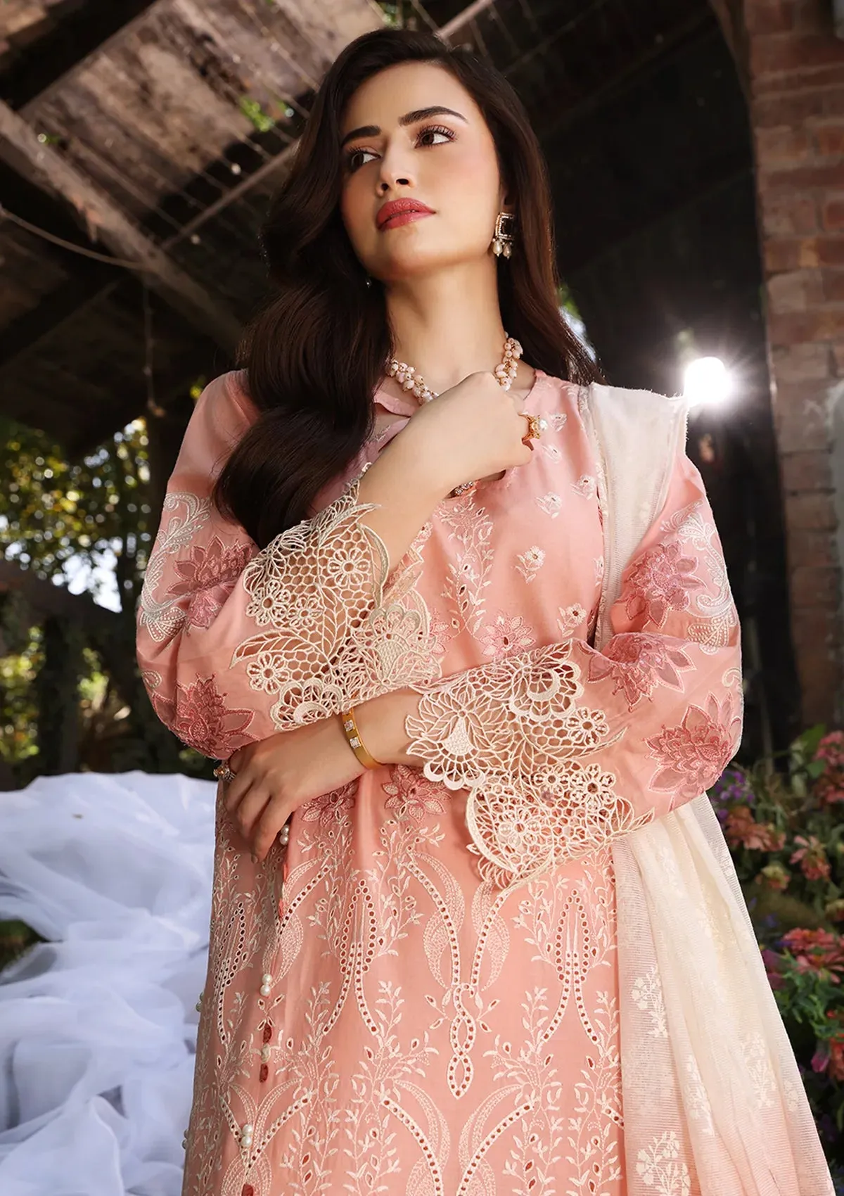 ECF-06 CINDRELLA |  Elaf Premium festive Chikankari collection2023