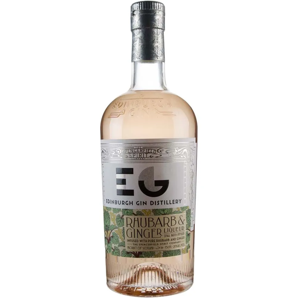 Edinburg Gin Distillery Rhunbarb & Ginger Liqueur Small Batch Infused 750 ml