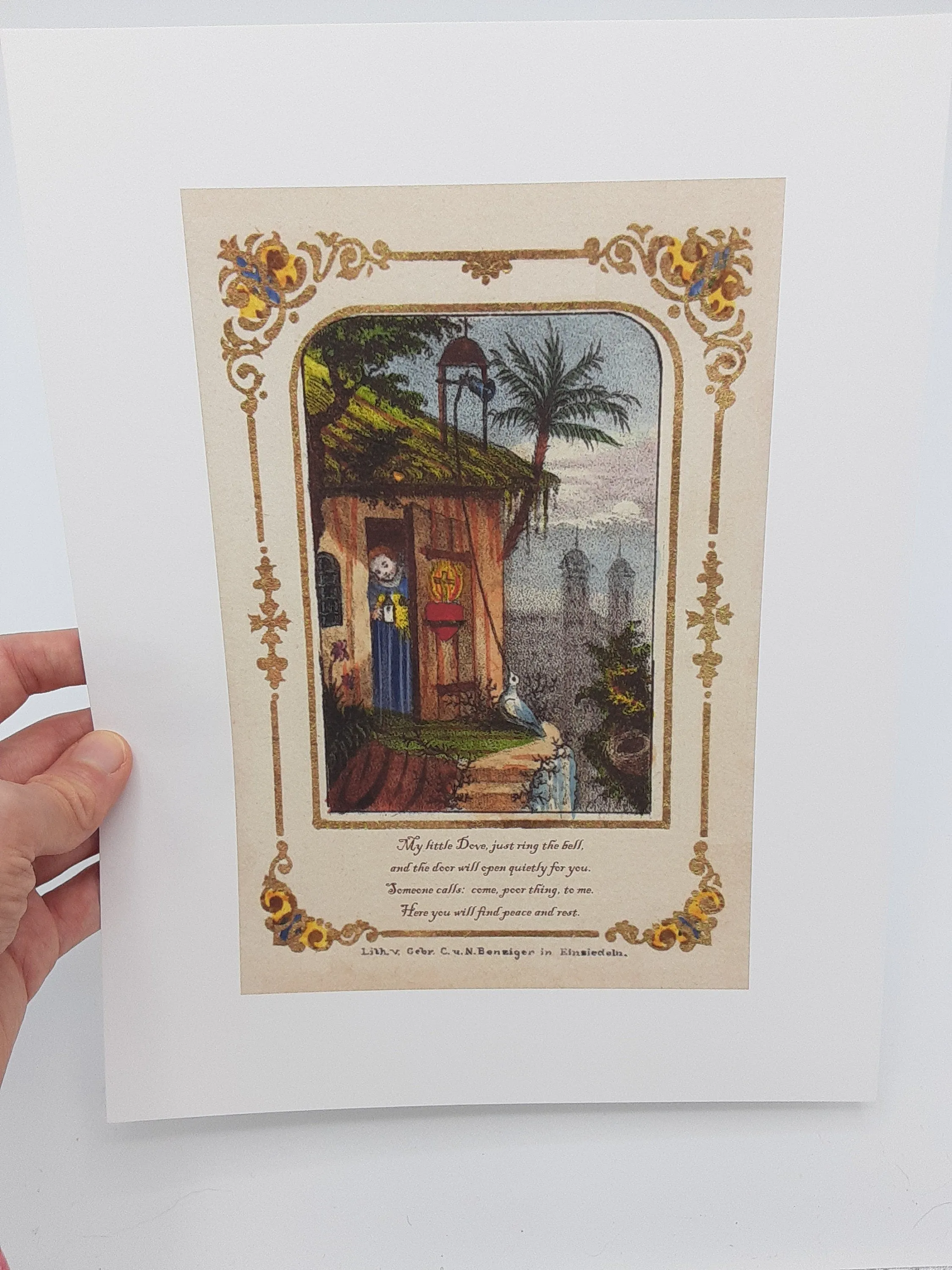 Einsiedeln Shrine "My Little Dove" – based on a Vintage Holy Card – Catholic Art Print – Archival Quality