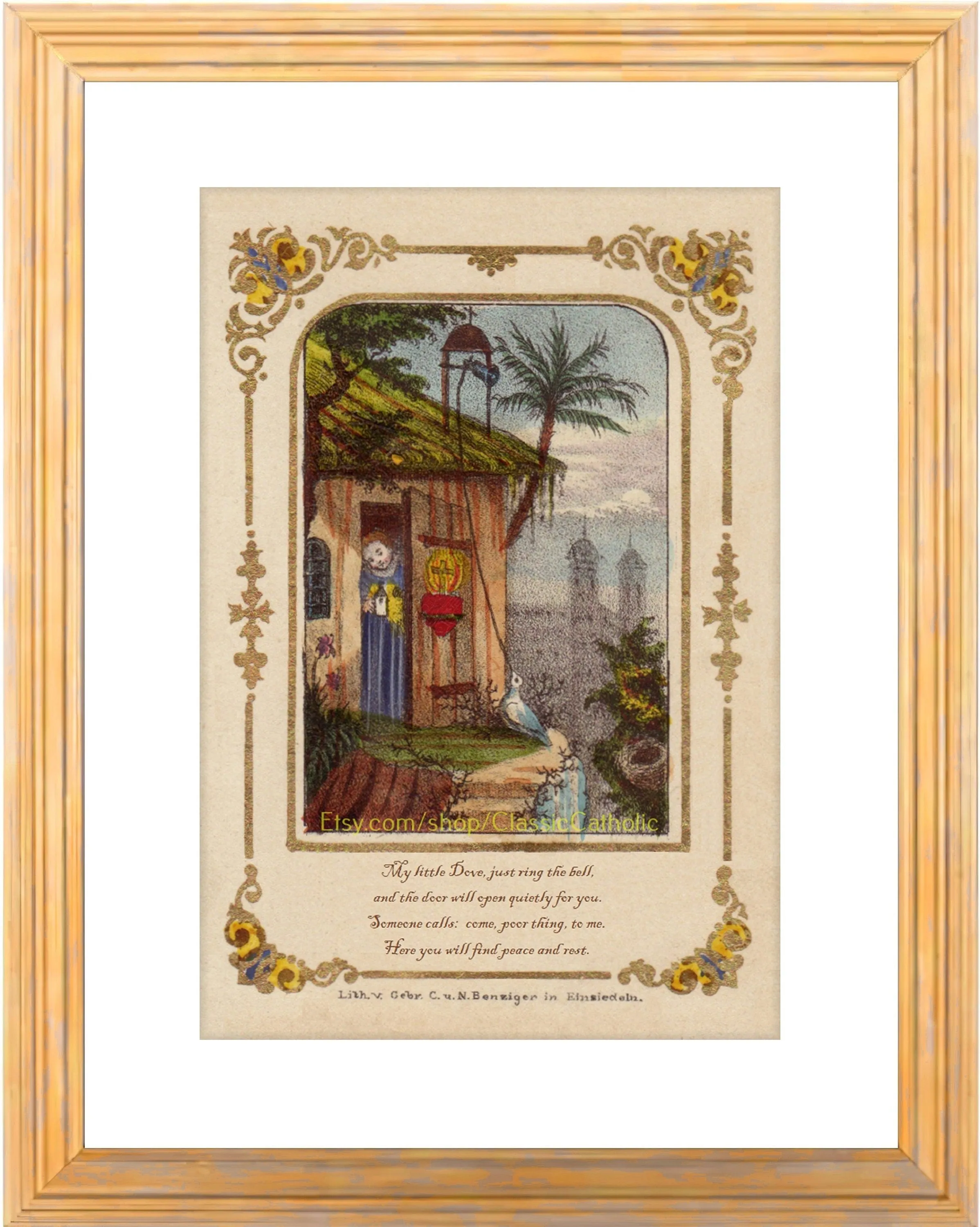 Einsiedeln Shrine "My Little Dove" – based on a Vintage Holy Card – Catholic Art Print – Archival Quality