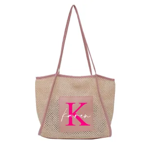 Embroidered Knitted Bag