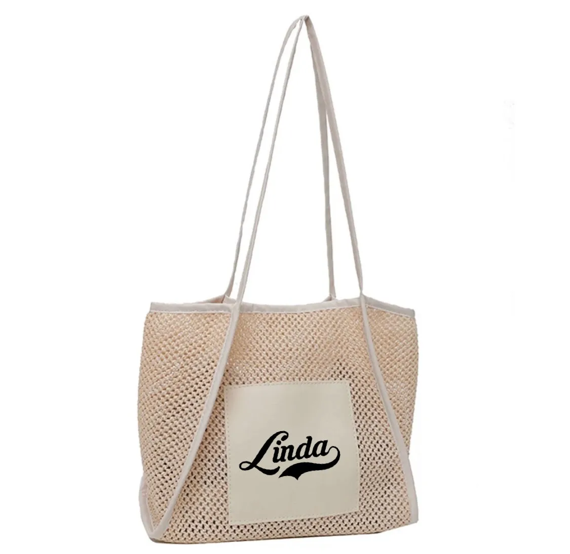 Embroidered Knitted Bag