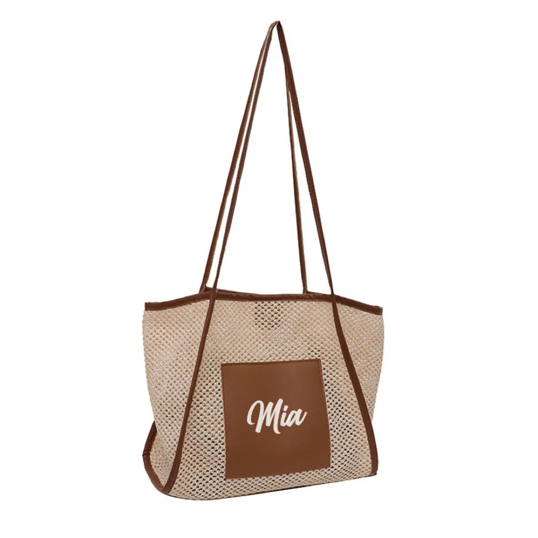 Embroidered Knitted Bag