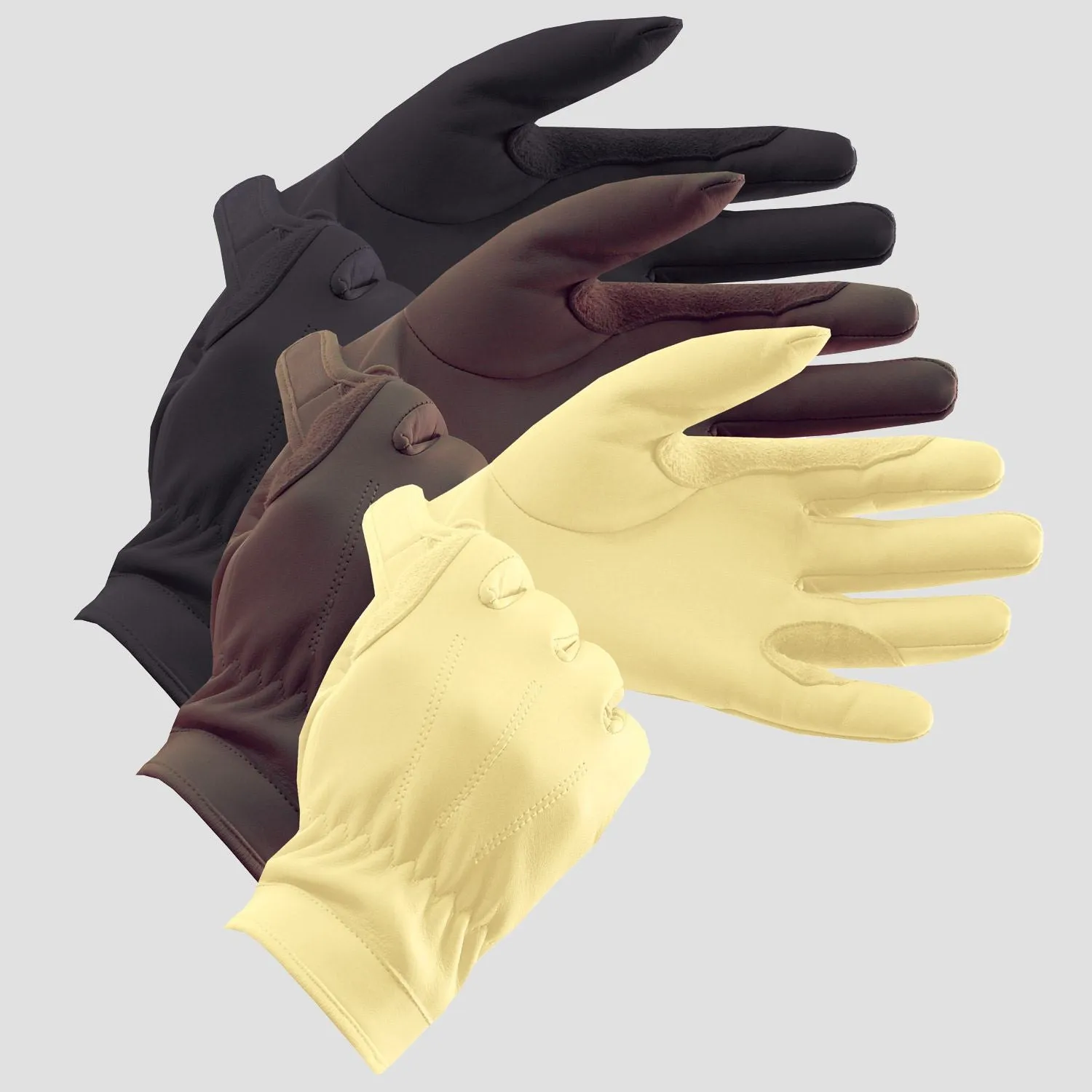 Equetech Leather Show Horse Riding Gloves