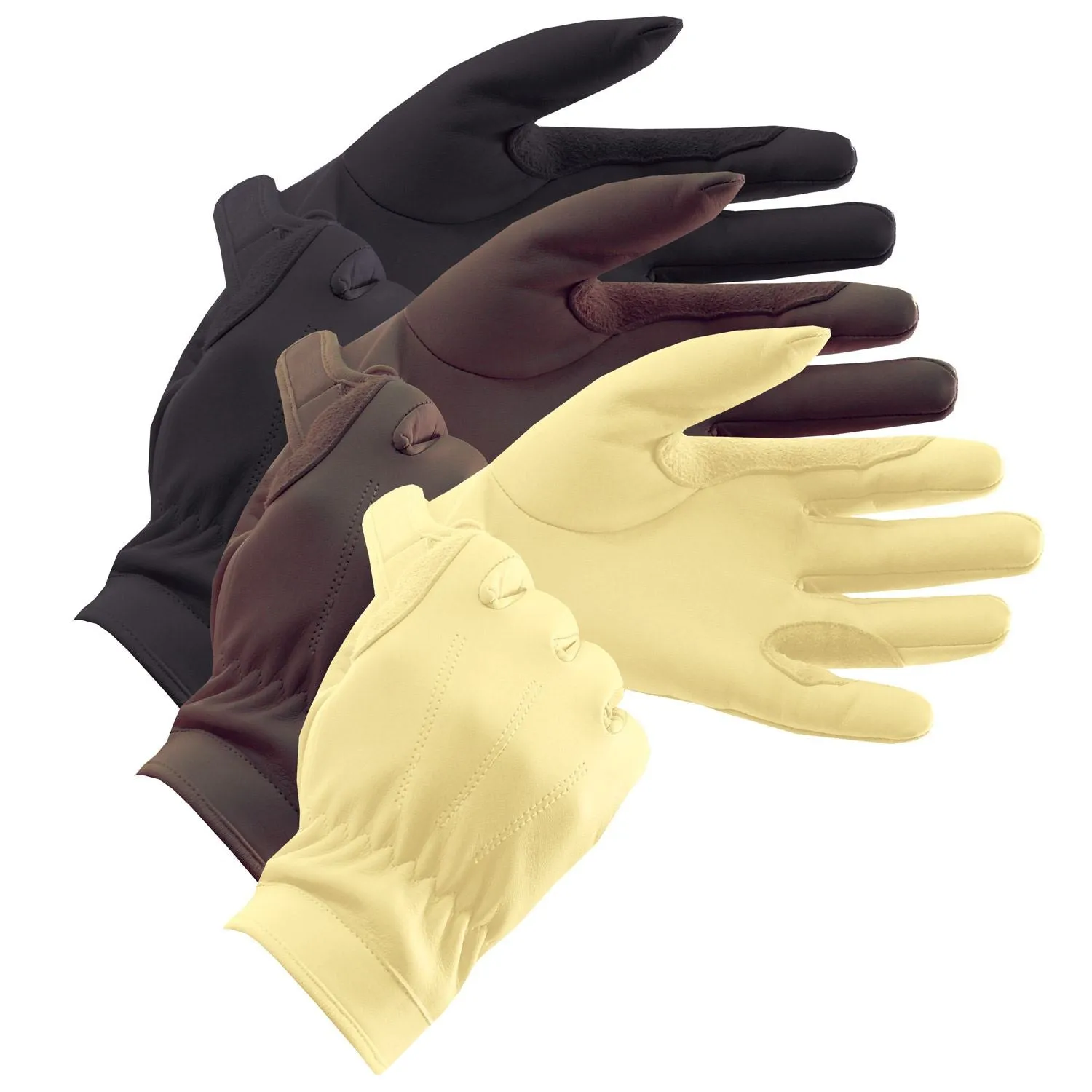 Equetech Leather Show Horse Riding Gloves