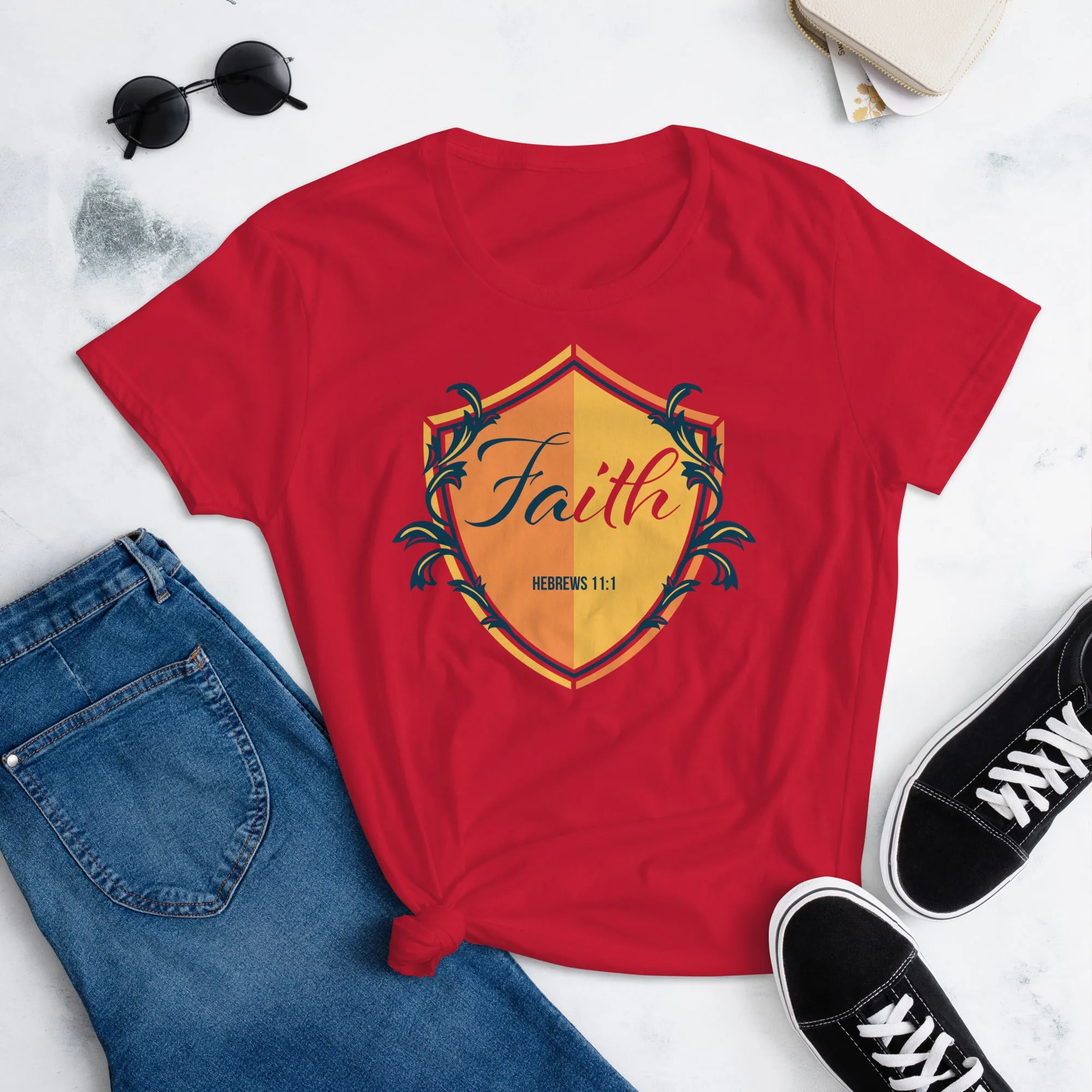 Faith - Women's fashioned short sleeve t-shirt
