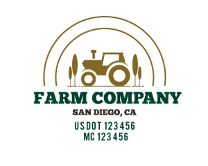 Farm Company Name Truck Decal (USDOT), 2 Pack