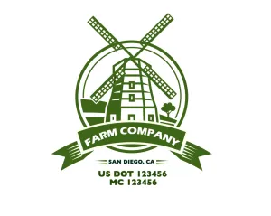 Farm Company Name Truck Decal (USDOT), 2 Pack