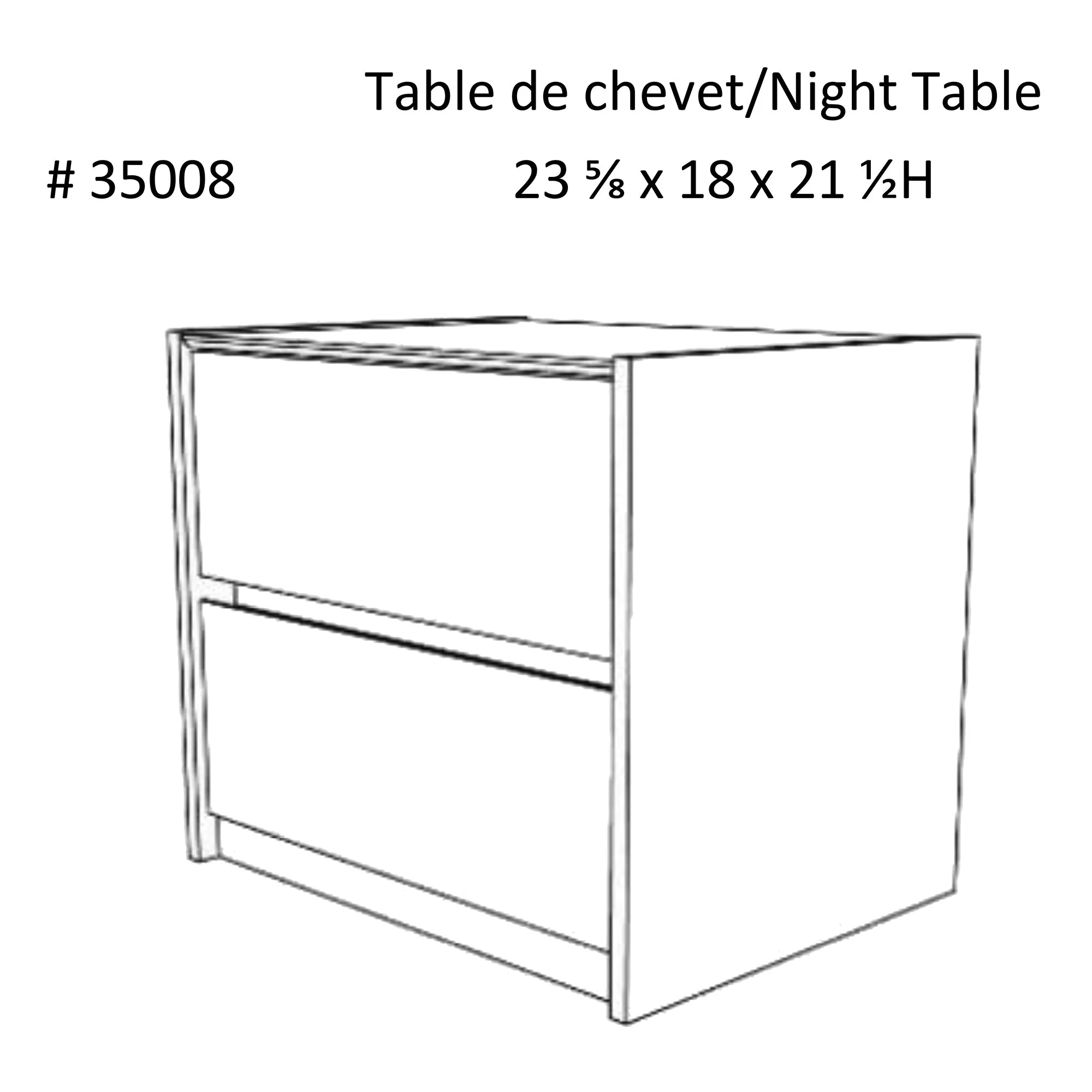 Farona night table for bedroom decoration, java