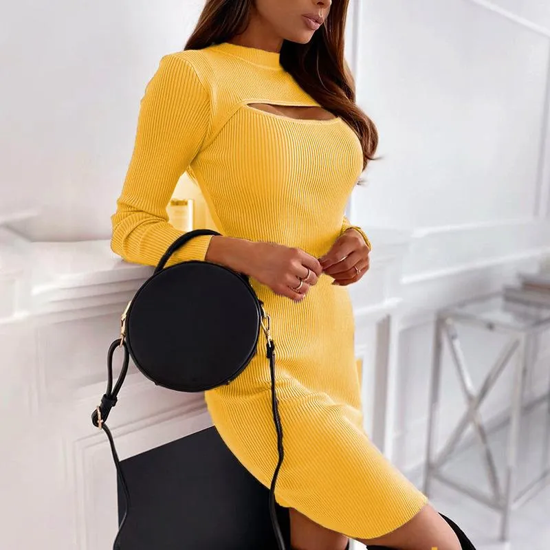 Fashion Sexy Hollow Out Bodycon Mini Dresses