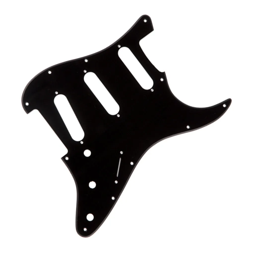 Fender 11-Hole Modern 1-Ply Stratocaster® S/S/S Pickguard - Black