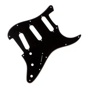 Fender 11-Hole Modern 1-Ply Stratocaster® S/S/S Pickguard - Black