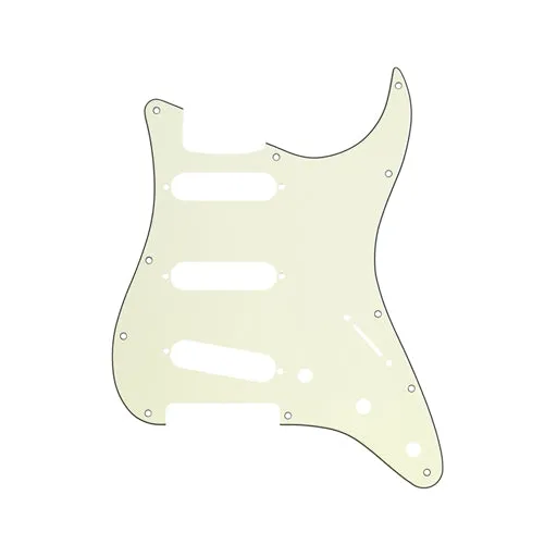 Fender 11-hole Modern-Style Stratocaster Pickguard, SSS, 4-Ply, Mint Green