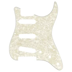 Fender 11-Hole Modern-Style Stratocaster S/S/S Pickguard - Aged White Pearl