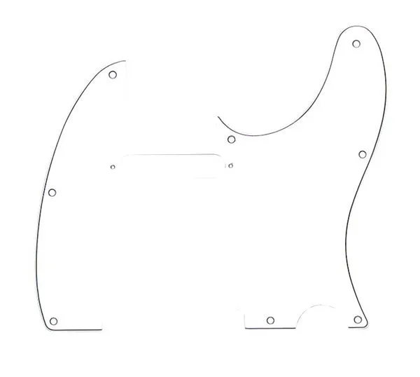 Fender 3 Ply White Telecaster Pickguard - 8 Hole