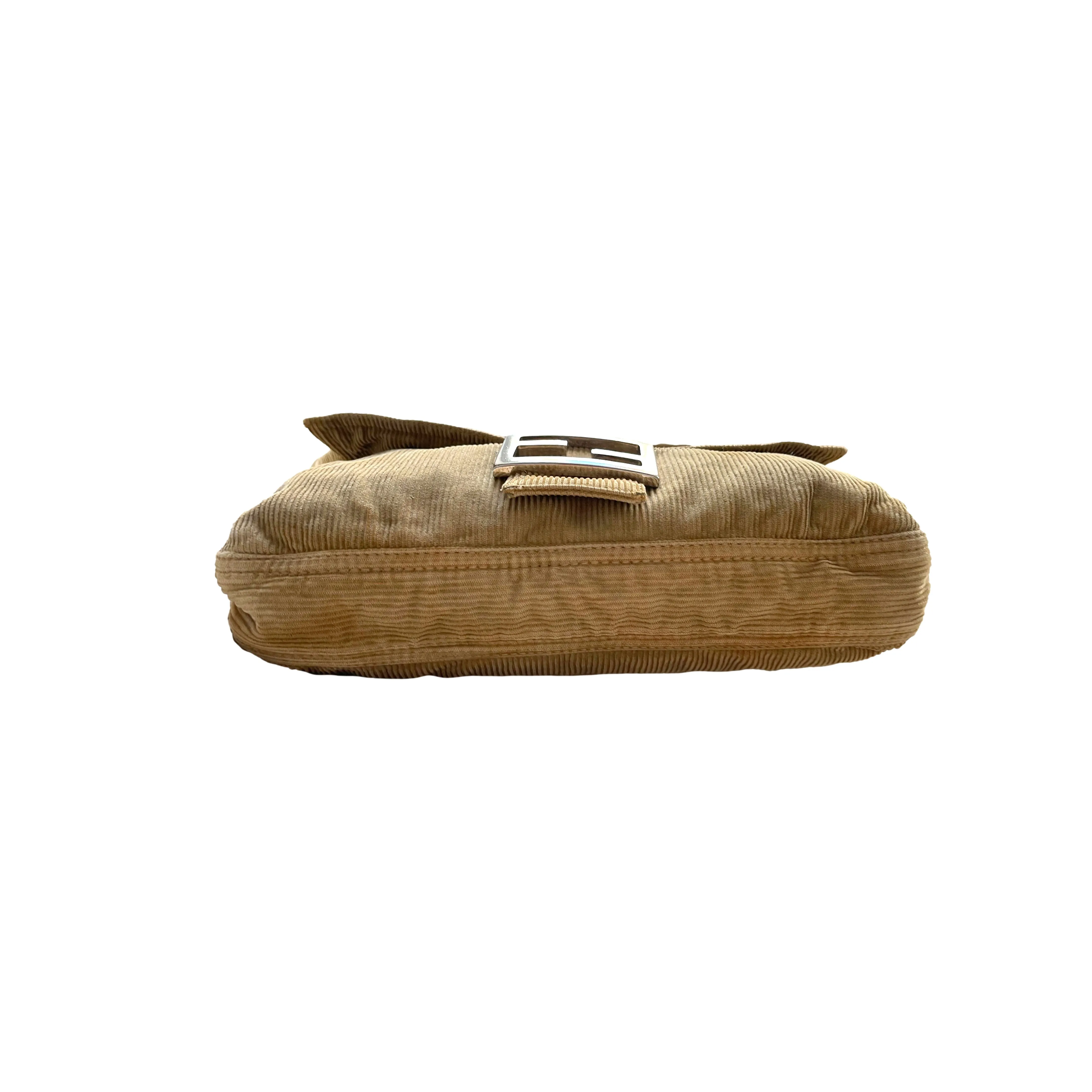 Fendi Tan Corduroy Baguette Bag