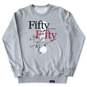 Fifty Fifty Life's Too Good Premium Crewneck Heather Grey