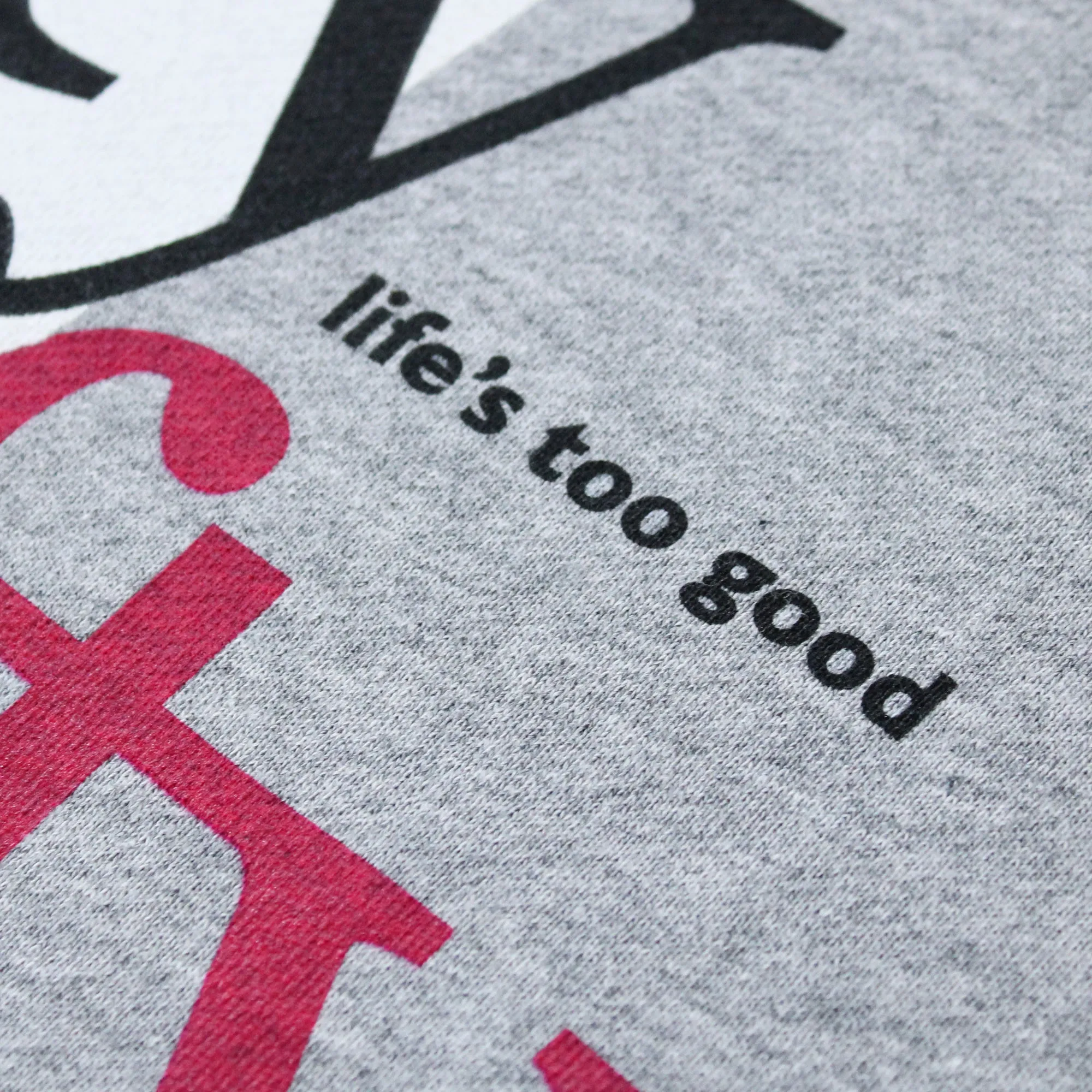 Fifty Fifty Life's Too Good Premium Crewneck Heather Grey