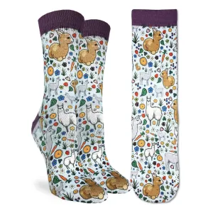Floral LLama Socks