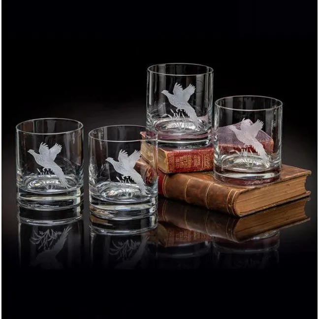 Flying Pheasant Old Fashioned Glass (Set of 4)