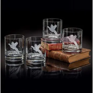 Flying Pheasant Old Fashioned Glass (Set of 4)