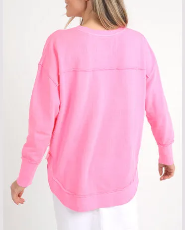Foxwood Simplified Crew - Neon Rose