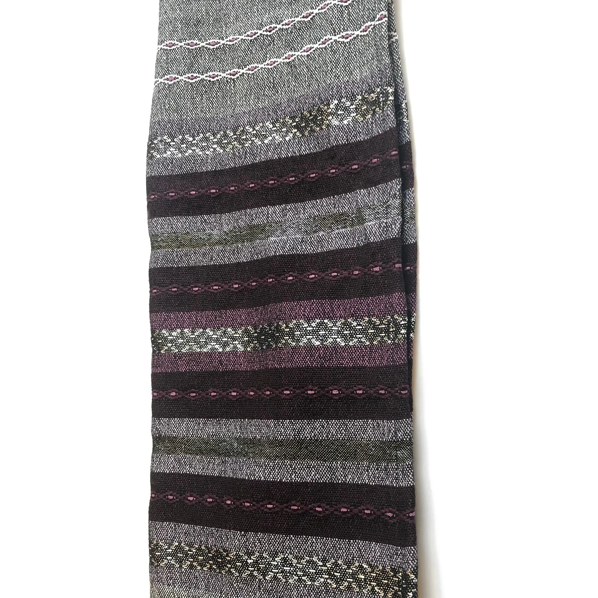 Gabrieli Premium - Wool Tallit - Purples & Silver on Gray