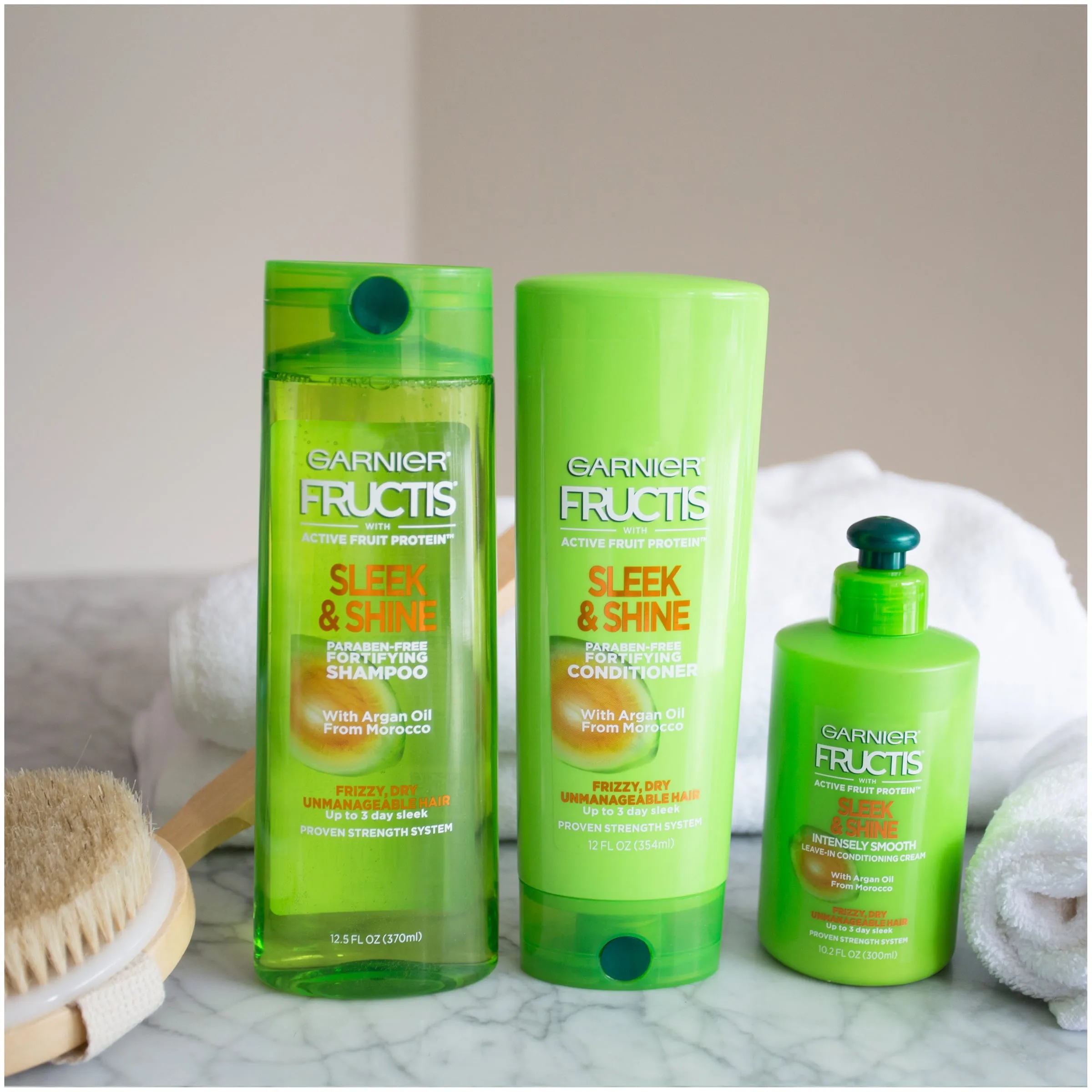 Garnier Fructis Sleek and Shine Leave in Conditioning Cream, 20.4 fl oz