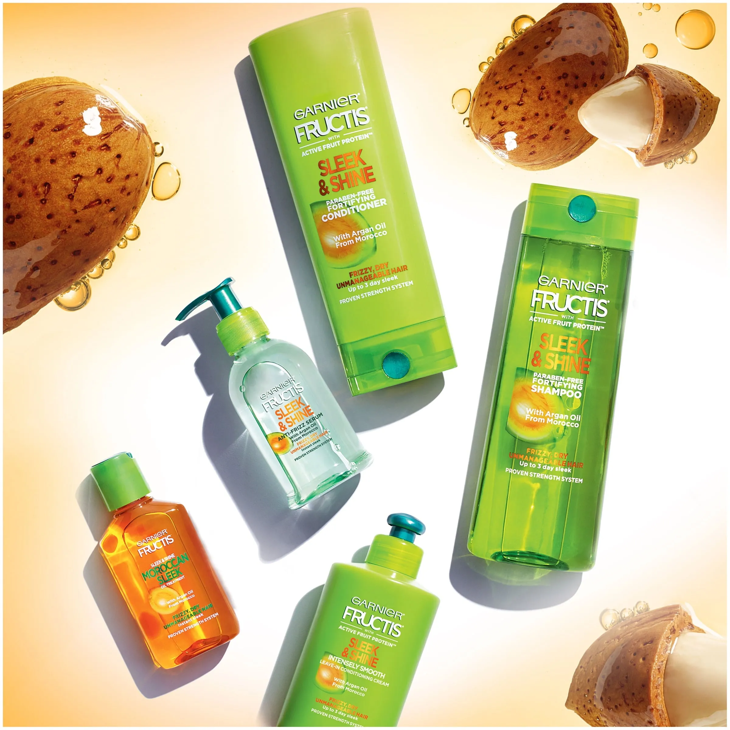 Garnier Fructis Sleek and Shine Leave in Conditioning Cream, 20.4 fl oz
