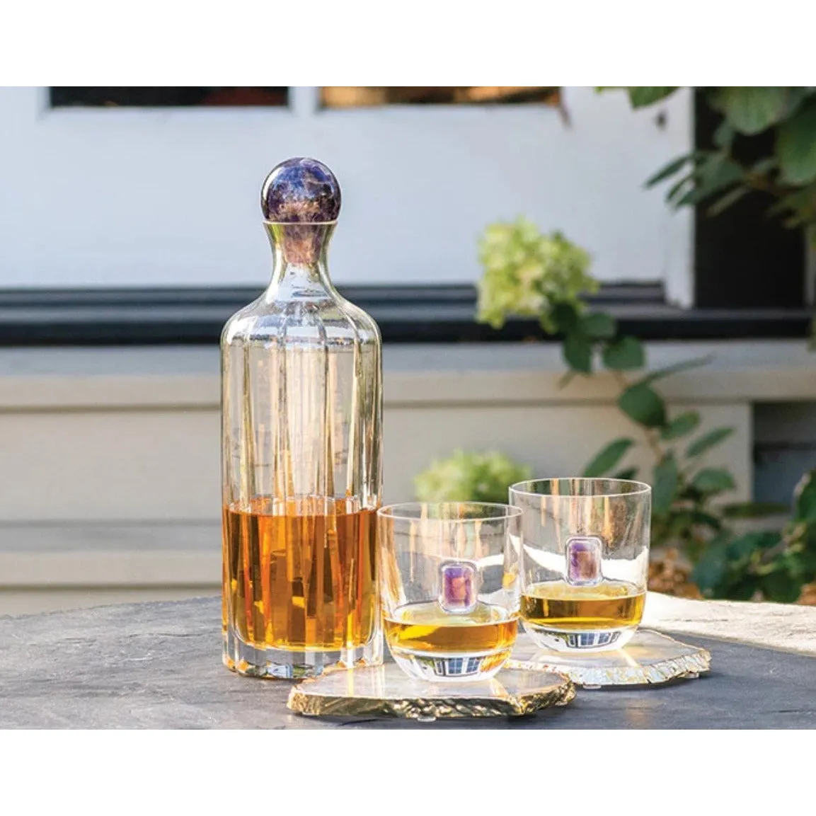 GEMSTONE DOUBLE OLD FASHIONED GLASSES SET OF 2