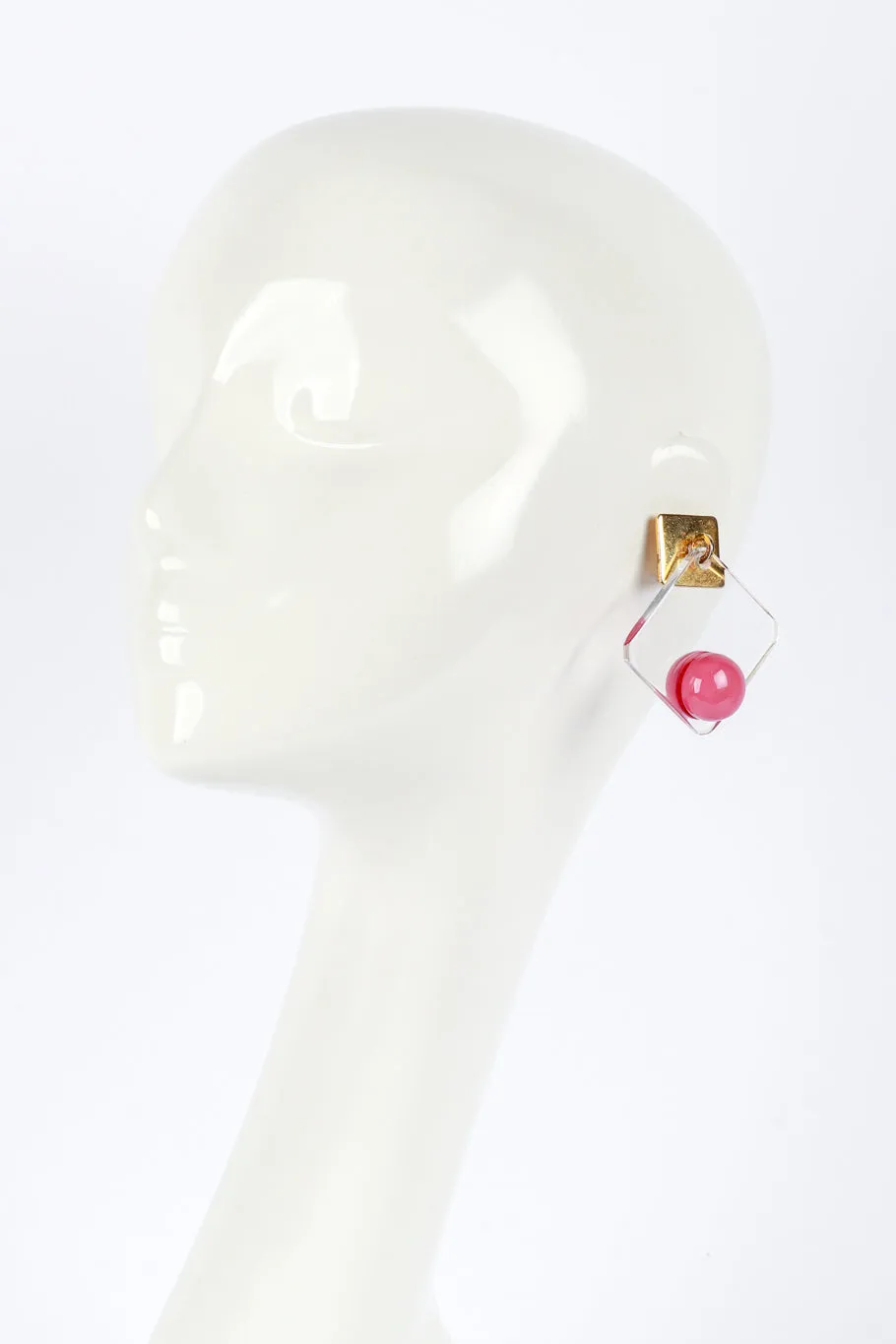Geo Lucite Drop Earrings