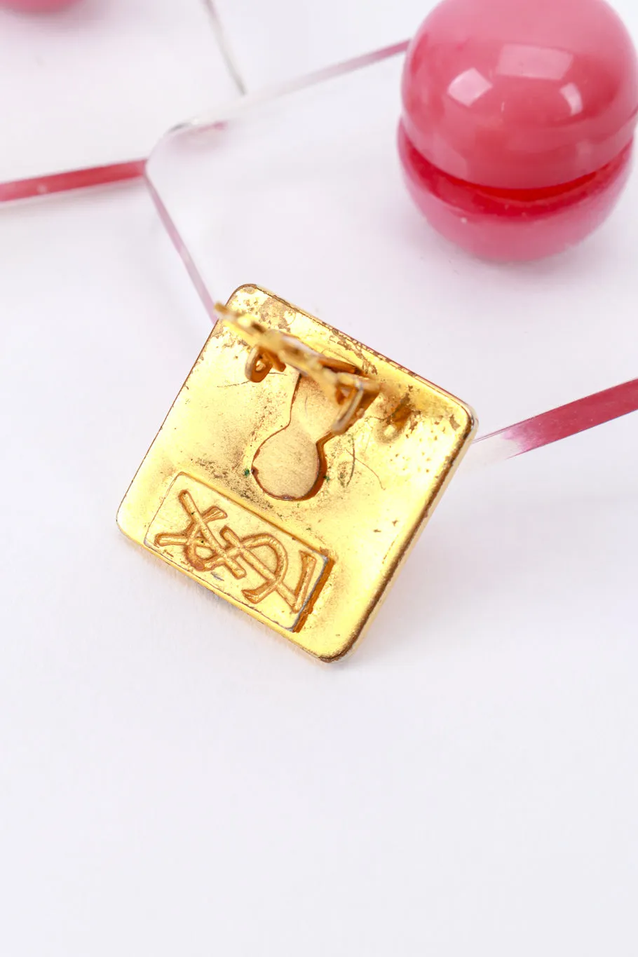 Geo Lucite Drop Earrings
