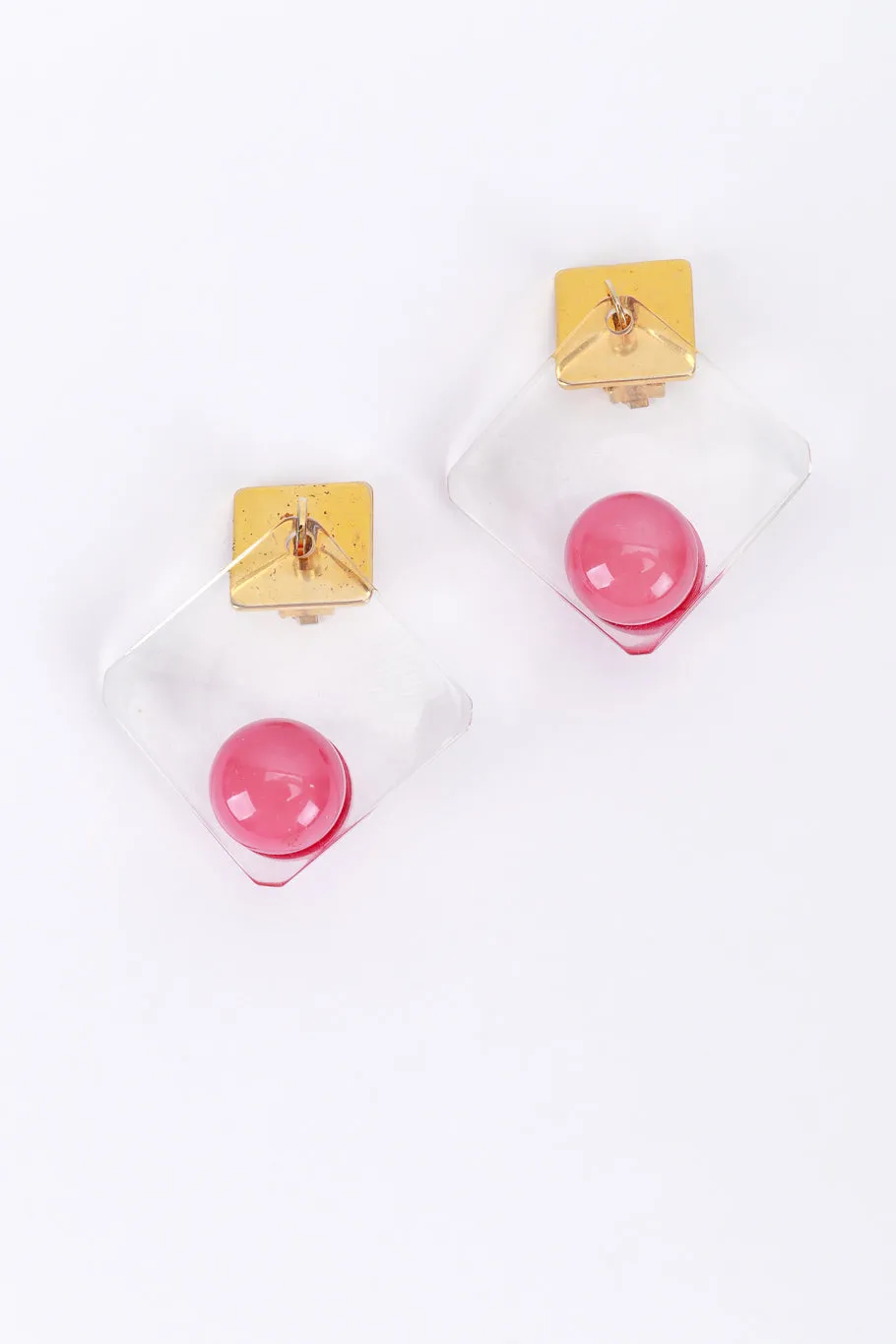 Geo Lucite Drop Earrings