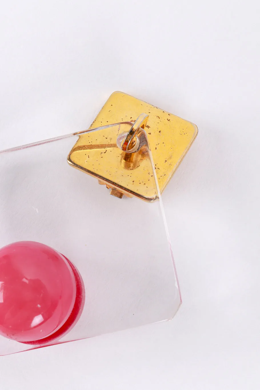 Geo Lucite Drop Earrings