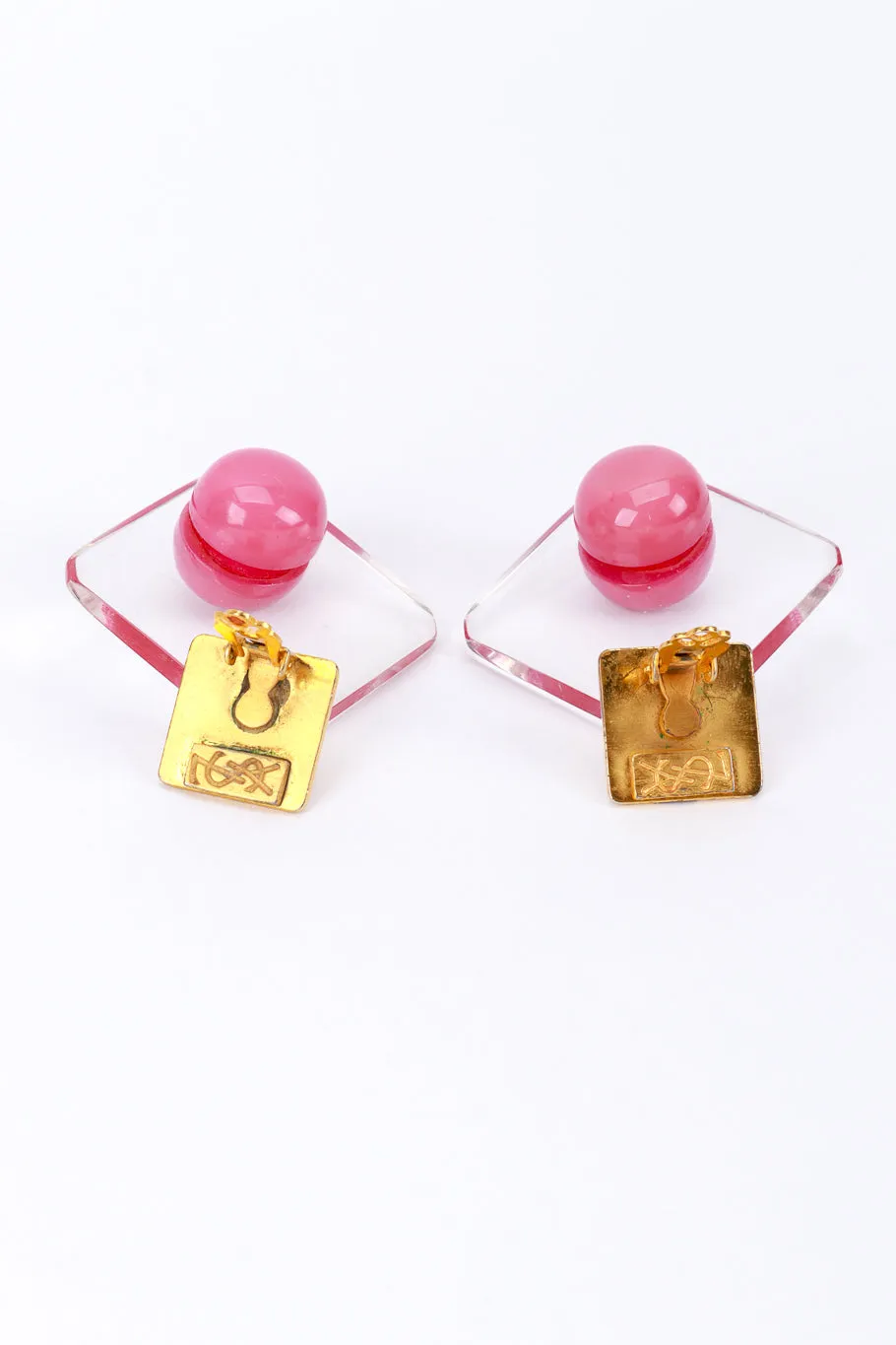 Geo Lucite Drop Earrings