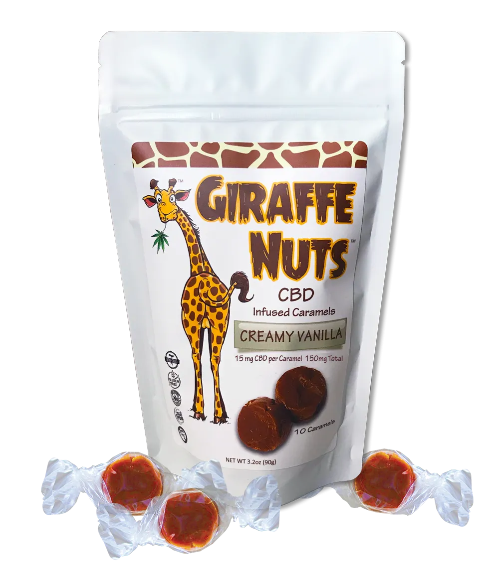 GIRAFFE NUTS CARAMELS | CREAMY VANILLA | 15MG