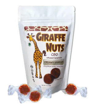 GIRAFFE NUTS CARAMELS | CREAMY VANILLA | 15MG