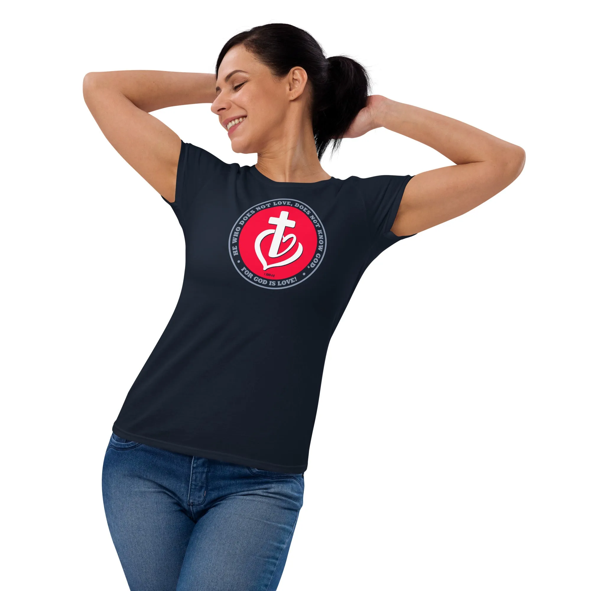 God is Love - Women's fashioned short sleeve t-shirt