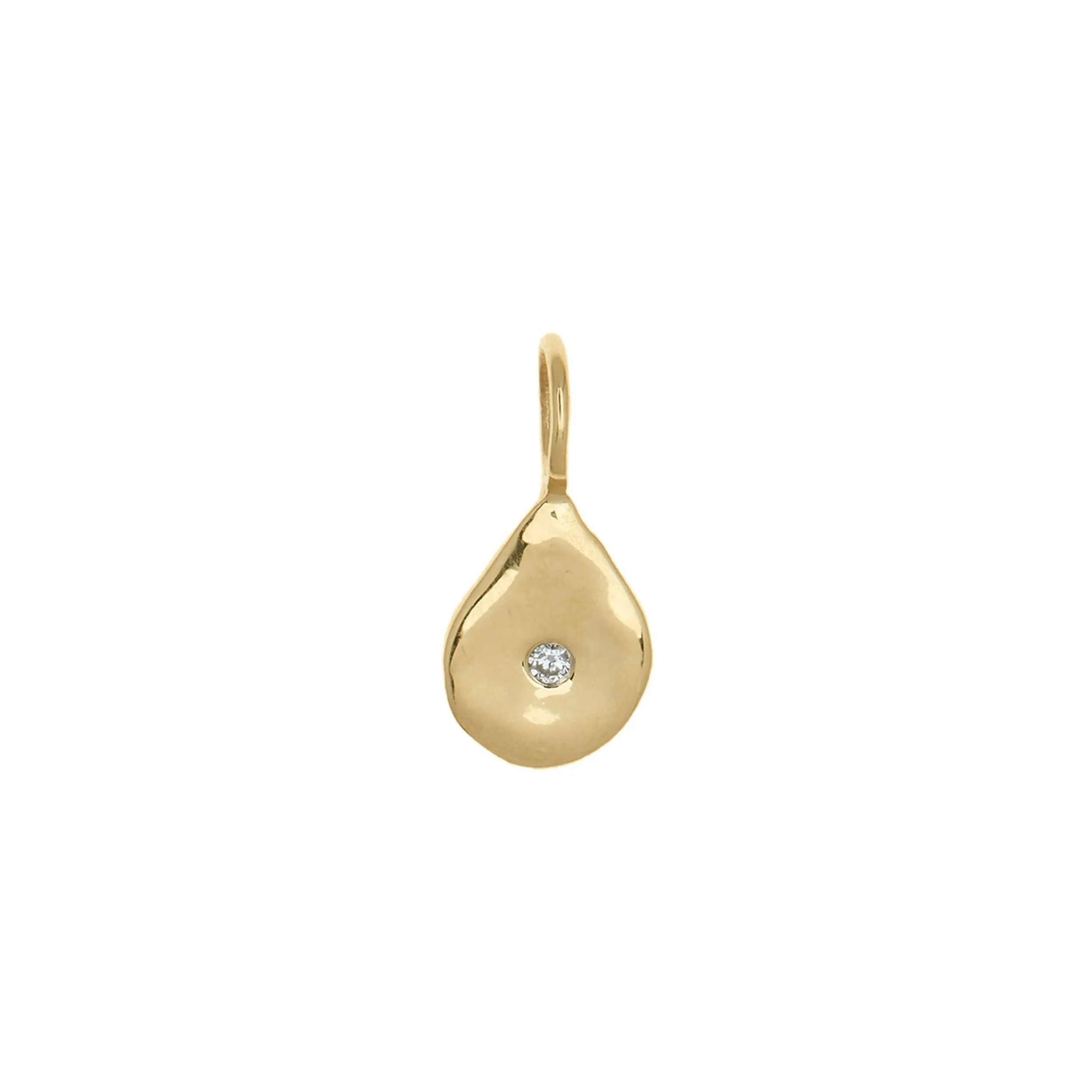 Gold & Diamond Petite Teardrop Charm