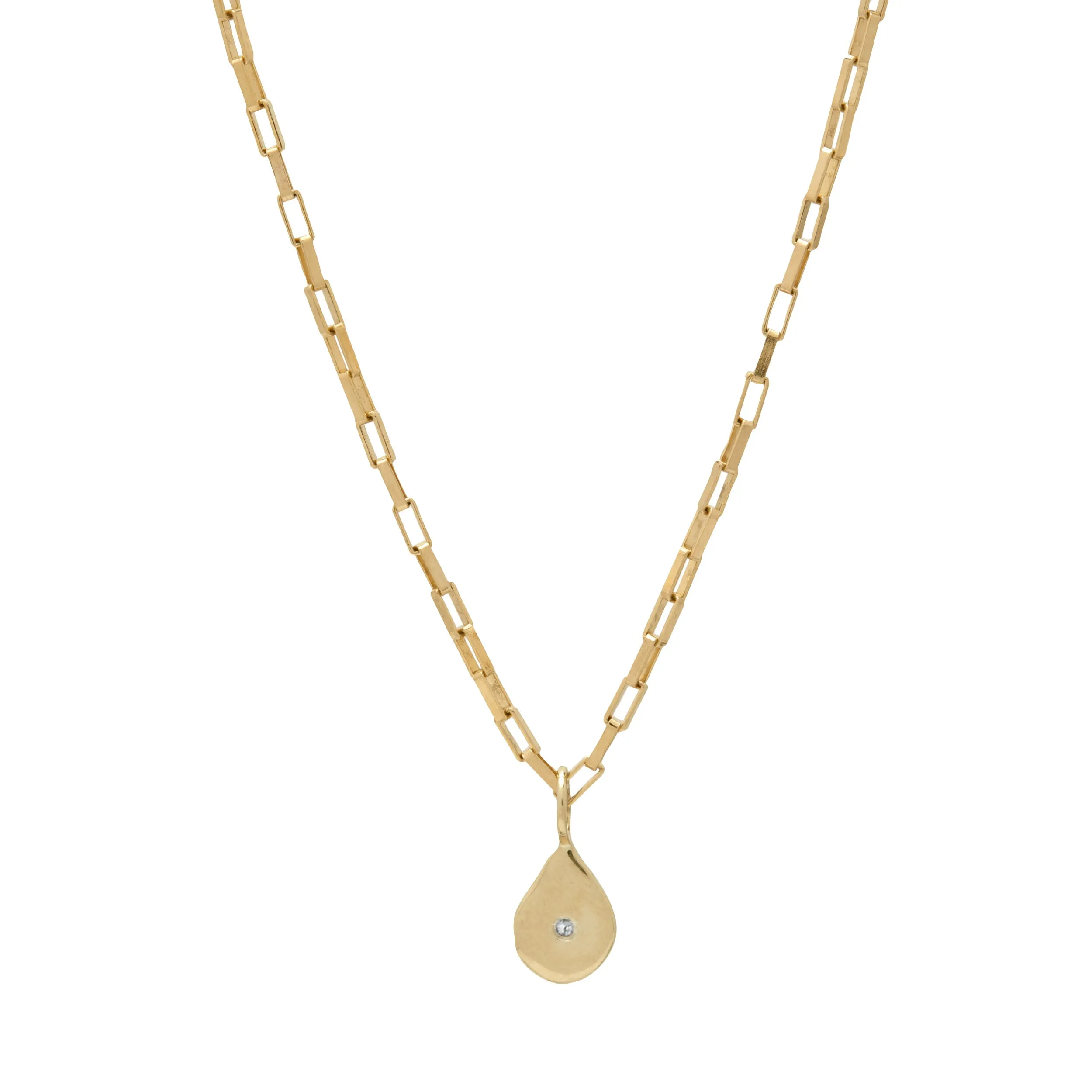 Gold & Diamond Petite Teardrop Charm