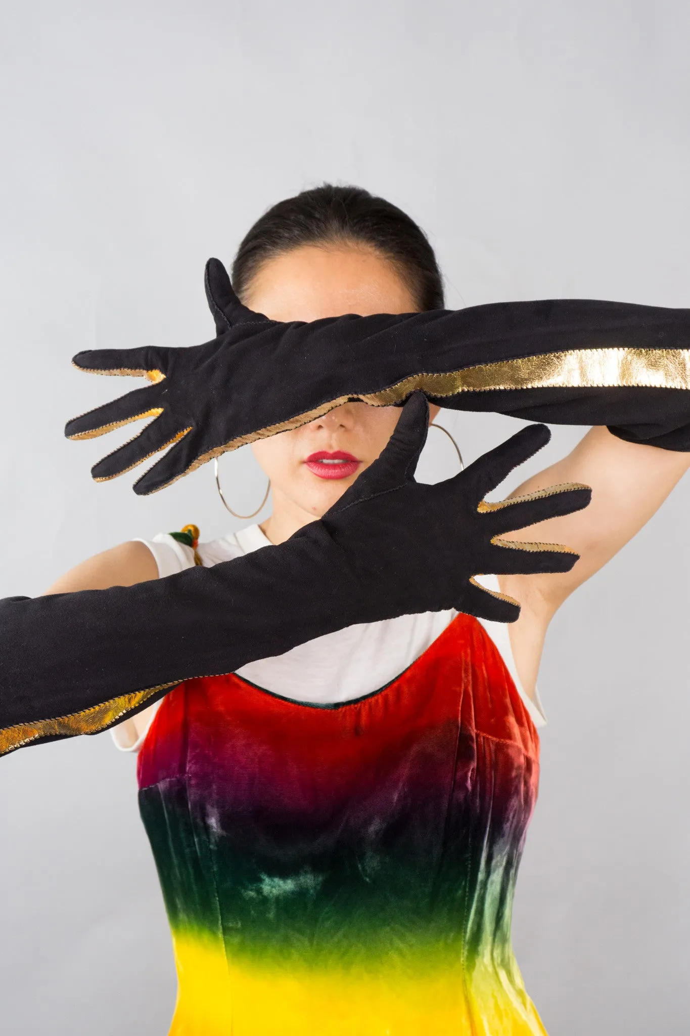 Gold Stripe Gloves