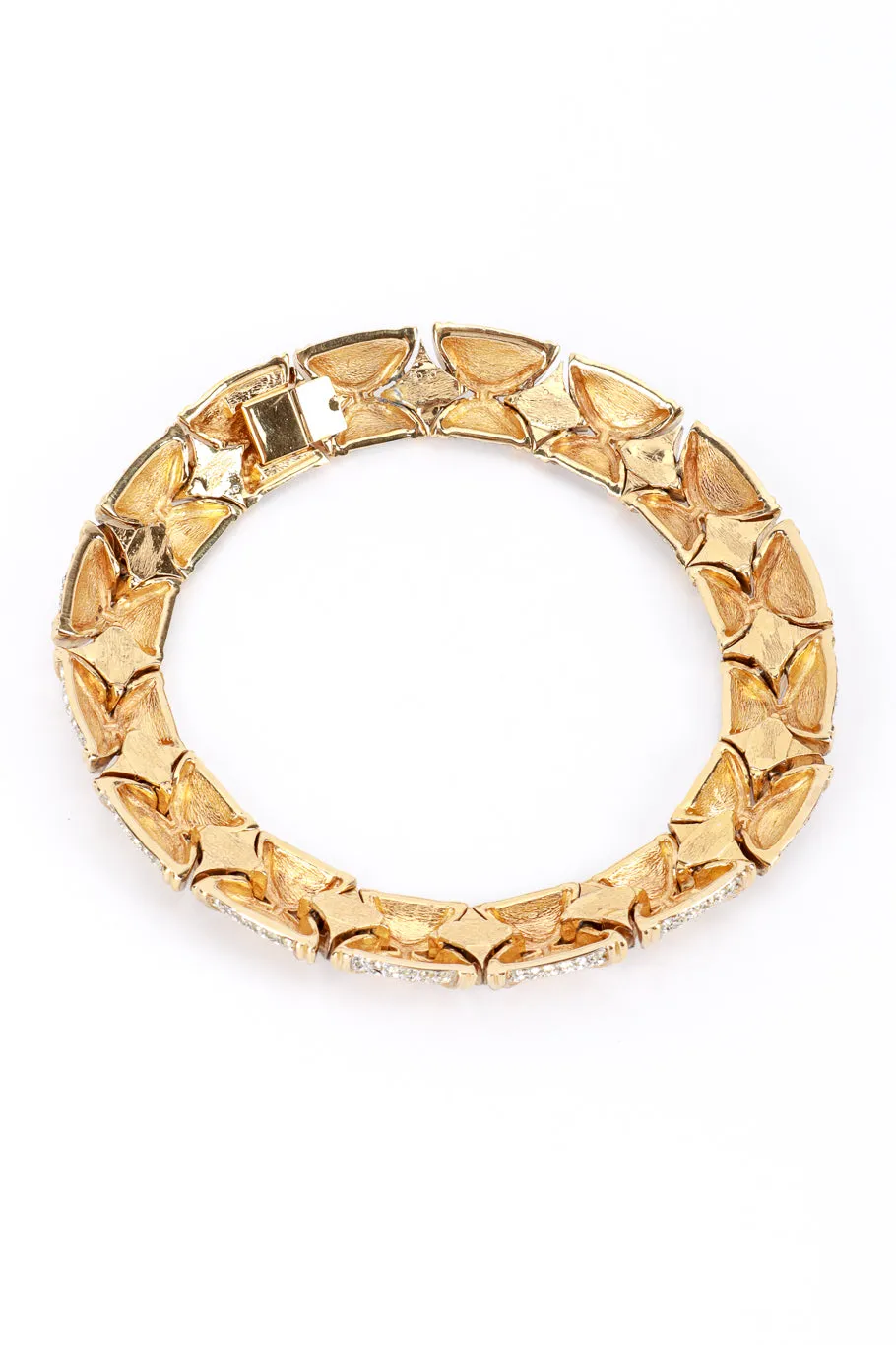Golden Arc Crystal Contour Collar Necklace