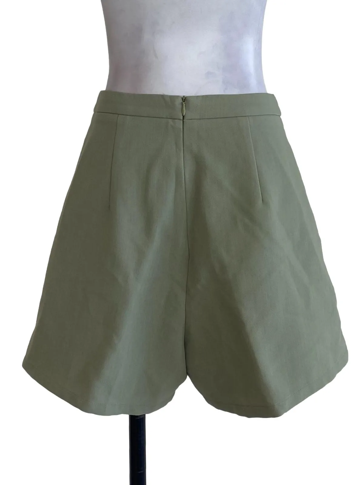 Green Plain Shorts