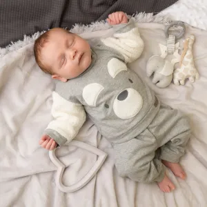 Grey Teddy Borg Detail Leisure Set