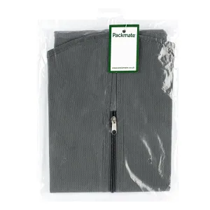 Grey Woven Fabric Suit Cover