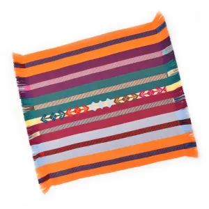 Guatemala Hand Woven Celebration Basket Liner | Tangerine